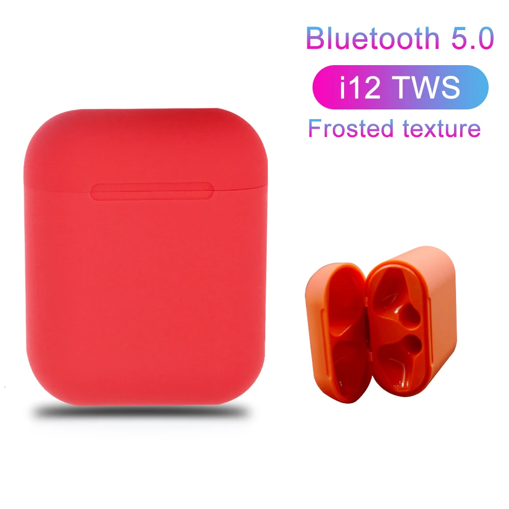 Farbe I12 TWS Drahtlose Bluetooth Kopfhörer Bluetooth 5,0 Kopfhörer Wireless Headset Sport Touch Control Mini Kopfhörer Ohrhörer