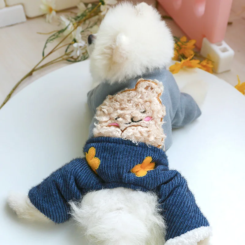 腮红花朵熊棉衣_7967