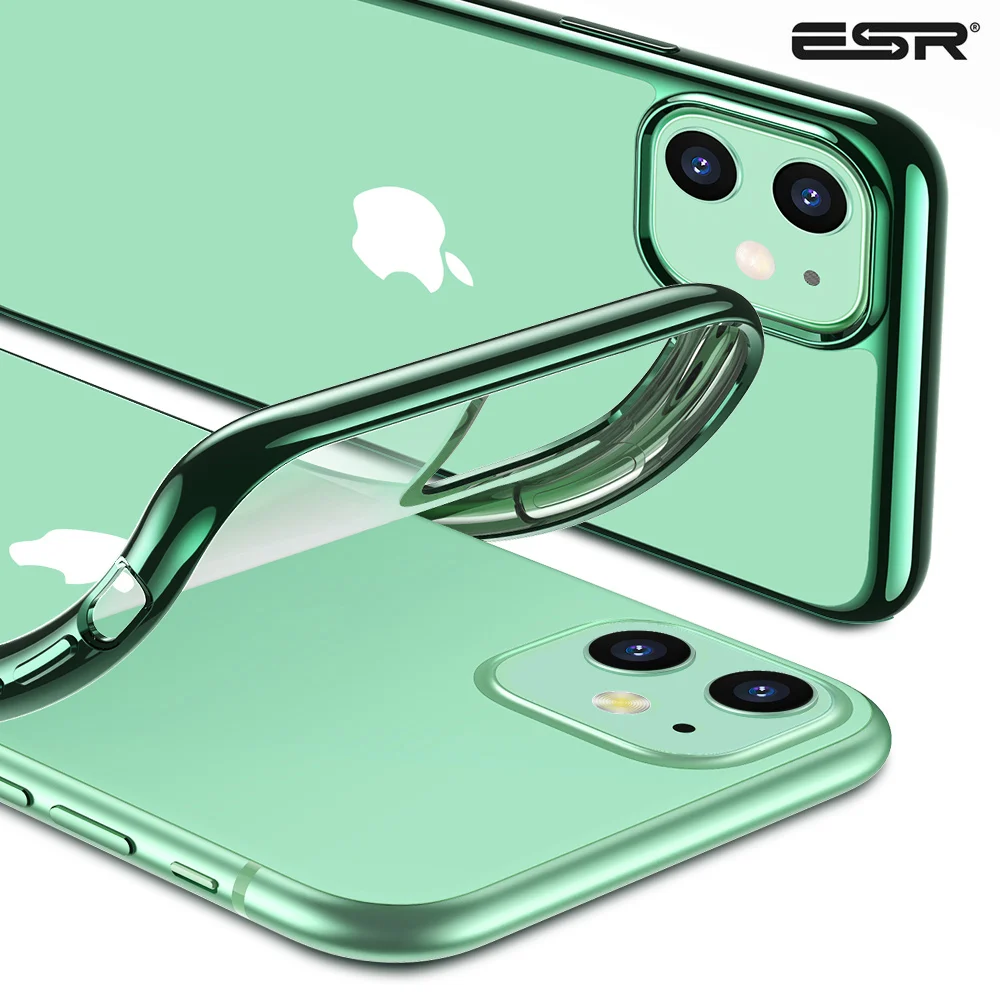 

ESR Soft TPU Case for iPhone 11 Pro Max Luxury Plating Frame Phone Case Slim Clear Flexible Silicone Cover for iPhone 11 11 Pro
