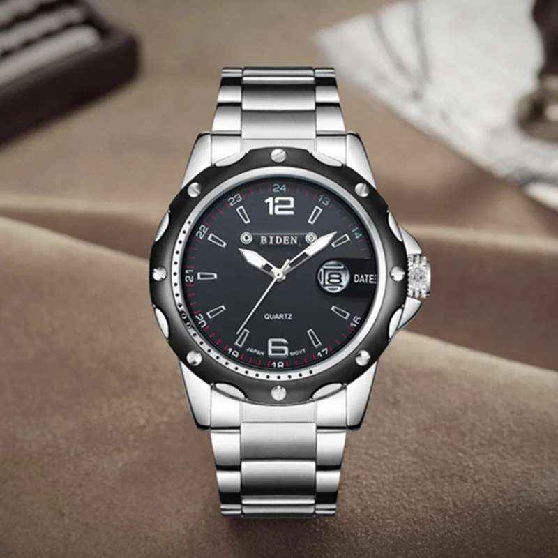 Relojes Hombre, модные мужские часы, Топ бренд, роскошные мужские кварцевые наручные часы, мужские стальные спортивные водонепроницаемые часы с датой