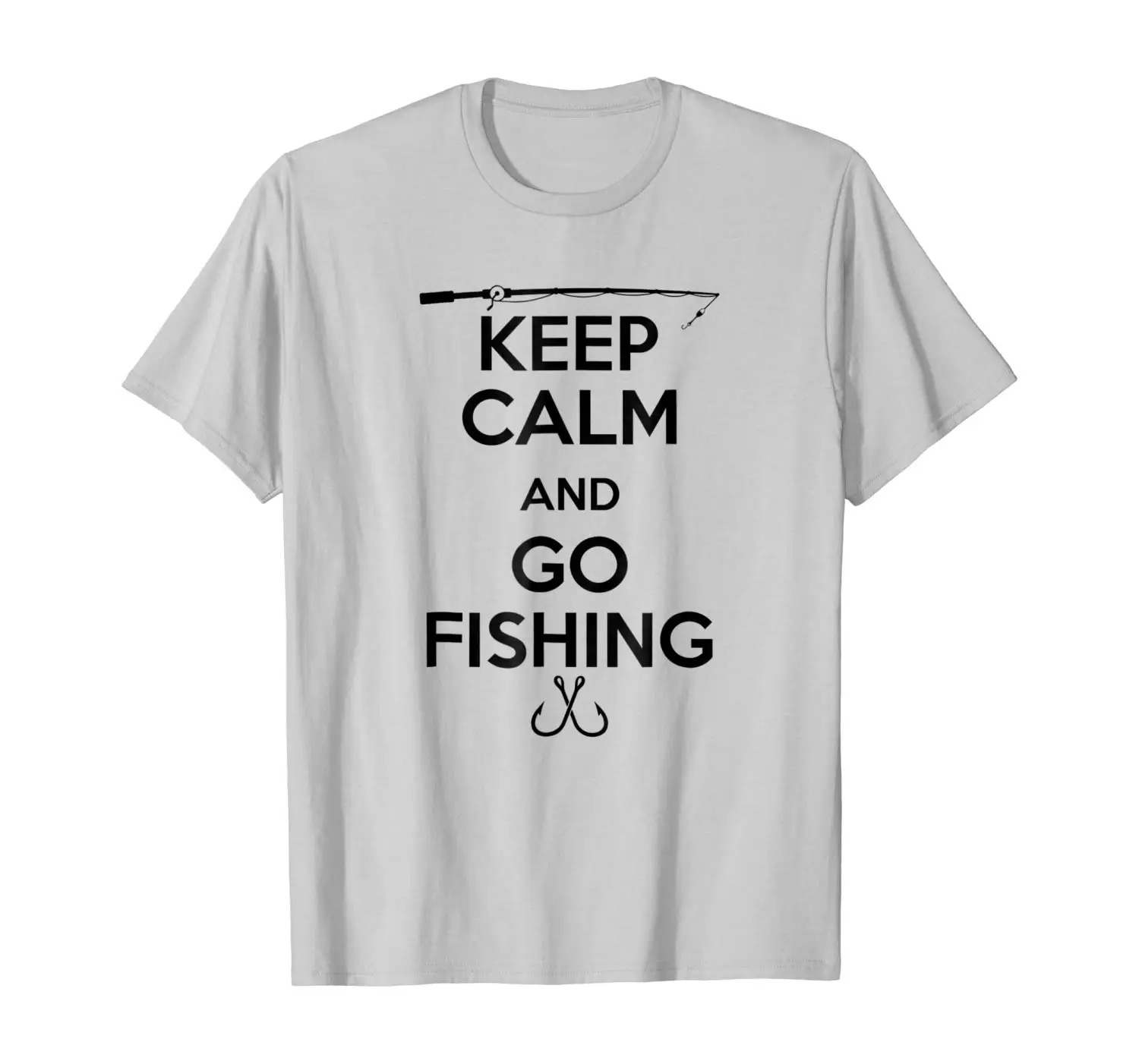 Keep Calm and Go Fishing футболка с рыбаком |