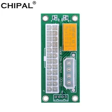 Chipal dupla psu adaptador atx 24pin para 4pin sata power sync starter cartão extensão cabo add2psu riser para mineração bitcoin mineiro