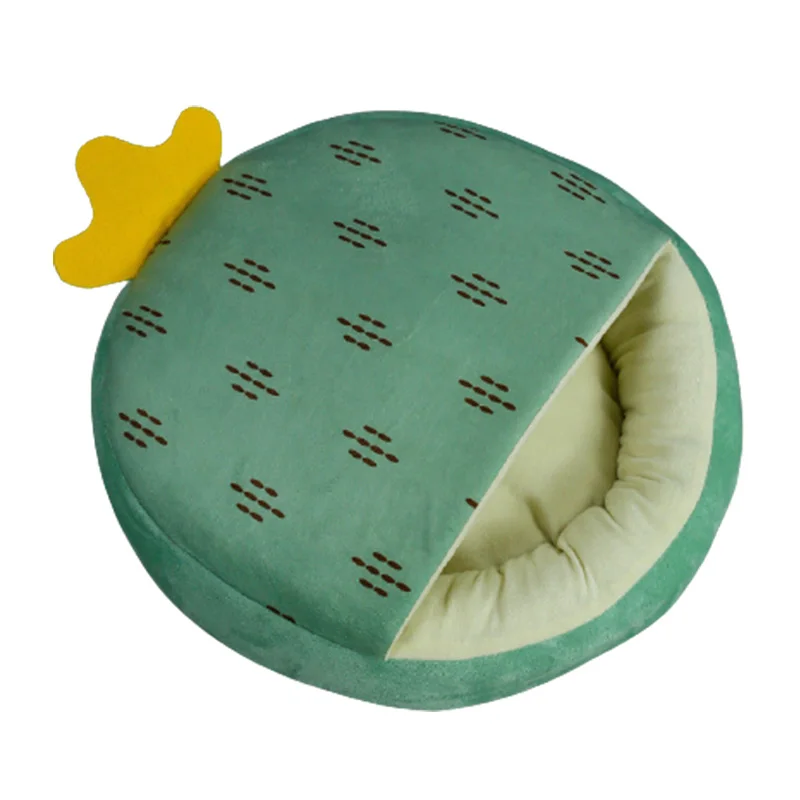 green cat bed