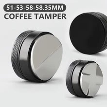 51/53/58mm Adjustable 304 Stainless Steel Coffee Espresso Tamper Macaron Convex Four Angled Slopes Base Distribution Tools