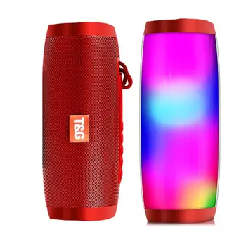 

Portable Speakers Bluetooth Column Wireless Bluetooth Speaker Powerful High BoomBox Outdoor Bass HIFI TF FM Radio with LED Light