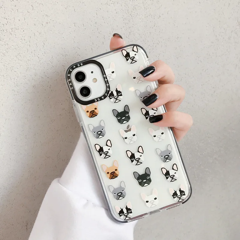 Чехол для телефона с милой собачкой из мультфильма iPhone 11 11Pro Max прозрачный мягкий