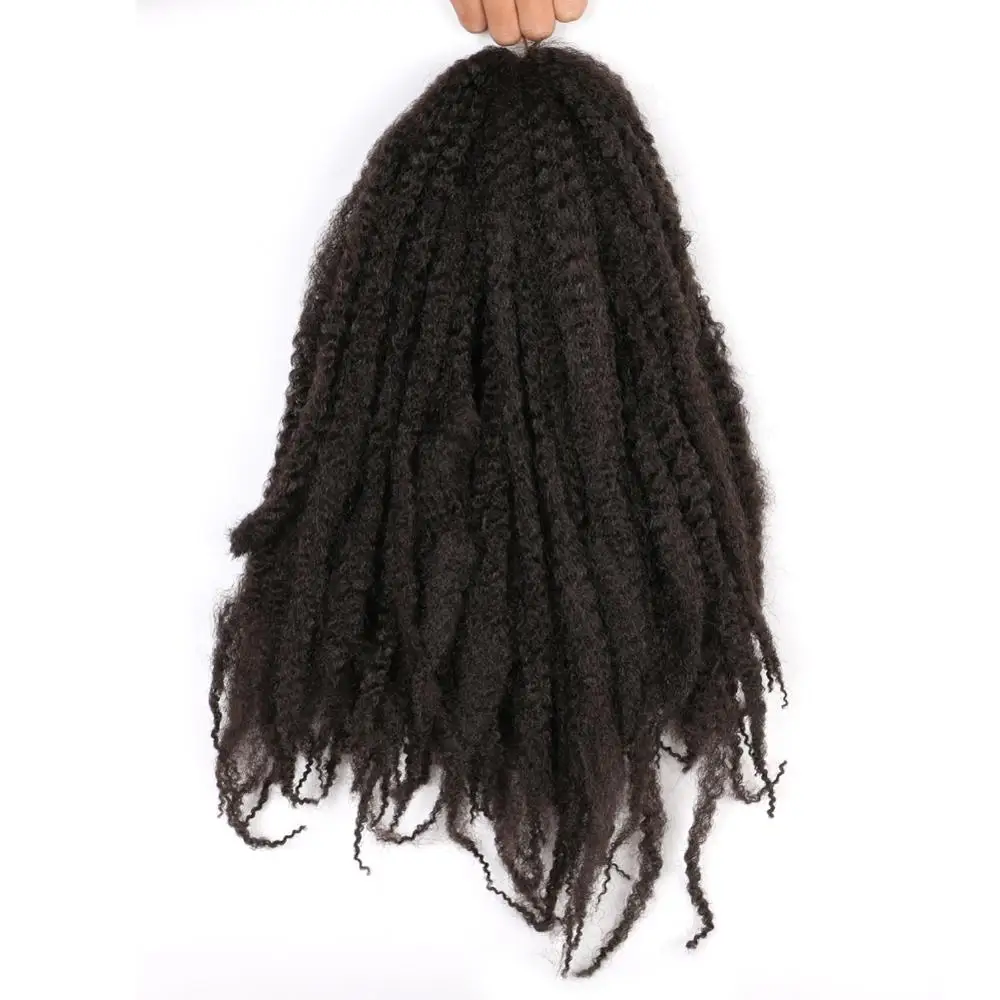 Pervado волосы 1" афро кудрявые Marley косички волосы фиолетовый коричневый серый синтетические вязанные косички для наращивания волос коллекция Janet - Цвет: #4