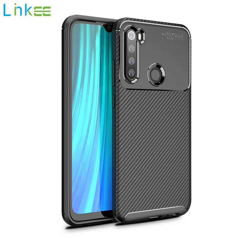 Чехол для Xiaomi Redmi Note 8 Pro, роскошный противоударный Мягкий ТПУ силиконовый чехол, чехол для Xiaomi Redmi Note 8 - Цвет: Черный