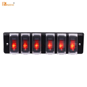 

12V Car Universal Power Off Power Switch 16A 6Position Combination Circuit Breaker For Car RV Bus Boat Yacht And Most Other Cars