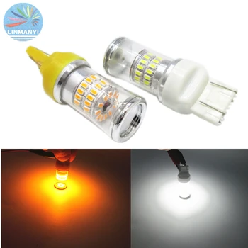 

2PCS T20 W21W 7440 7443 3014 48SMD Car Led T20 Highlighted Turn Signals Lights Reverse Lights Brack Lights taillight White DC12V