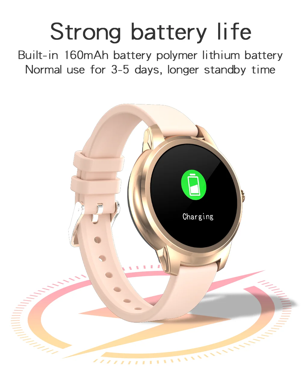 2022 New Smart Watch Women MK6 Heart Rate Blood Pressure Information Remind Sport Multifunctional Waterproof Smartwatch