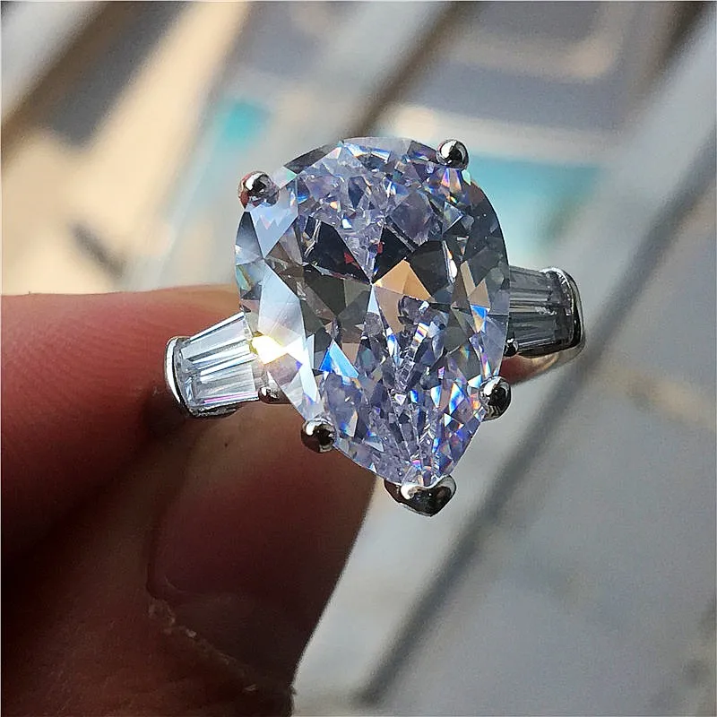 Choucong, роскошное массивное кольцо, различные огранки, Sona, cz, 925 пробы, серебро, обручальное кольцо, кольца для женщин, ювелирное изделие