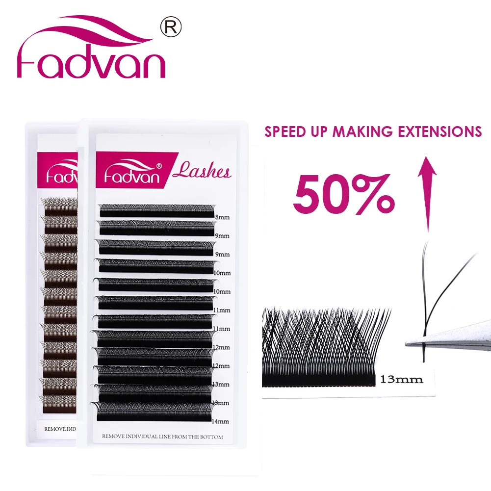 Fadvan Y Shape Eyelashes Extension YY Fake Eyelash Building Mesh Soft Faux Mink YY/VV Lashes Extension Split Tip Makeup Supplies