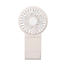 DC5V 2.5W 3-In-1 Vanity Mirror Fan Mobile Phone Holder USB Handheld Fan LED Colorful Lamp Vanity Mirror