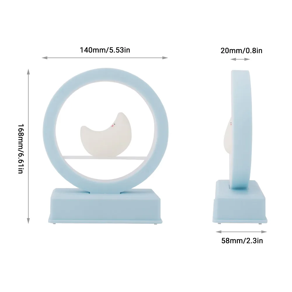 Музыкальный ночник для малышей, детский светодиодный светильник с Луной, милый подарок на день рождения, Рождество, прикроватная декоративная настольная лампа