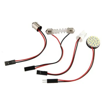 

12V 3020 SMD 22 LED light panel with white lighting and car lights + T10 / BA9S