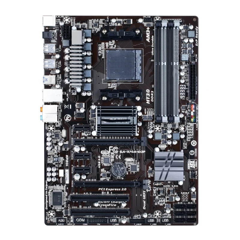 

For Gigabyte GA-970A-D3P Desktop motherboard AMD 970 chipset Socket AM3+/AM3 ATX DDR3 32GB SATA3.0 USB3.0 100% tested intact