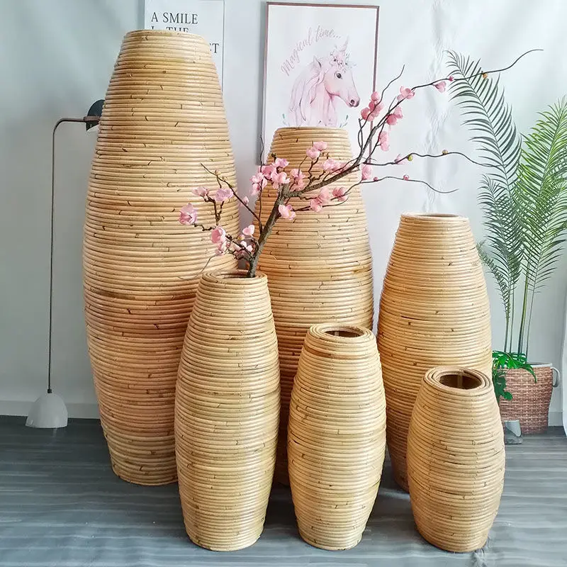 Grand Vase de Sol en Rotin de Bambou de 1m, Décoration de Maison, Salon -  AliExpress