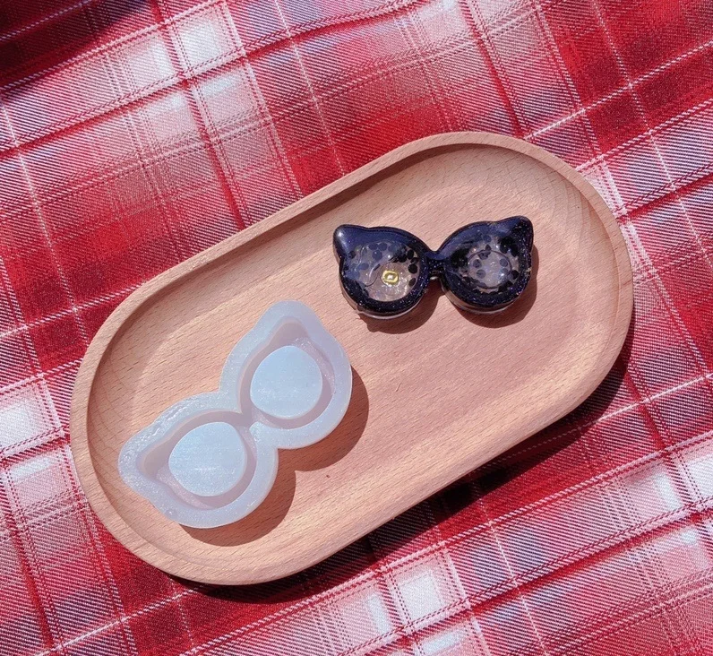 Wsy-146 Occhiali Quicksand Mold Resin Shaker Mold Stampo In Silicone Stampo Per Replica Fatto A Mano