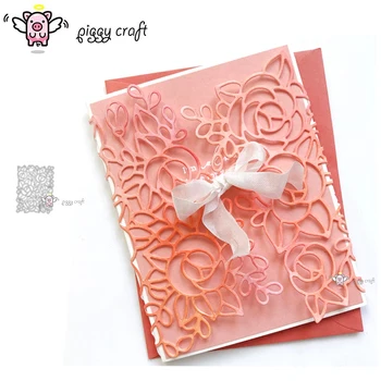 

Piggy Craft metal cutting dies cut die mold Flower leaf card frame Scrapbook paper craft knife mould blade punch stencils dies