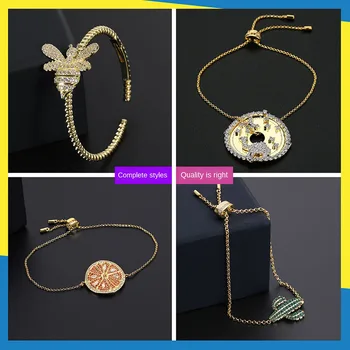 

New Japan and South Korea ins orange bee cactus bracelet retractable jewelry cute new accessories women's brand jewelry