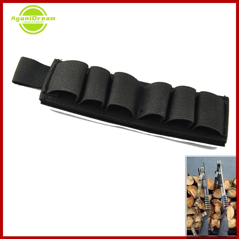

6 Magazine Hunting Airsoft Shell Holder 6 Rounds Shooting Ammo Tactical Carrier Cartridge Look&Hoop Rifle Guns Buttstock Pouch