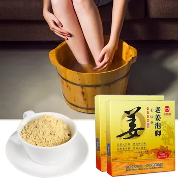

120g Ginger Foot Bath Powder Chinese Herbal Foot Bath Spa Bubble Foot Clearing Damp 100% Natural Plants Ginger Extract