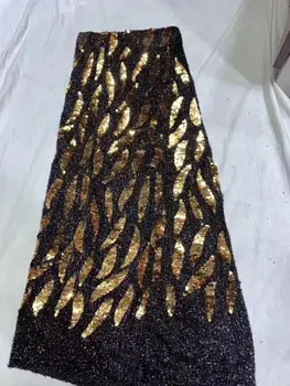 

French Lace Fabric With Sequence Sequin 2020 High Quality African Embroidery Lace Fabric Beautiful French Tulle Lace