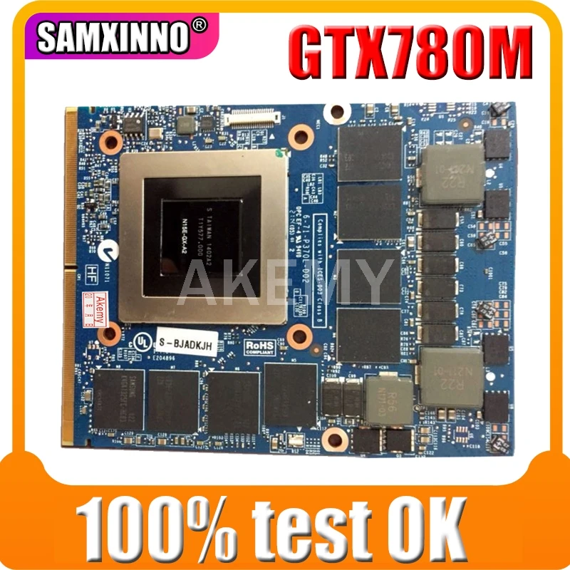 SAMXINNO оригинальная видеокарта GTX780M 4 Гб N14E-GTX-A2 для Dell M17X R5 R4 M18X R2 R3 дисплей ноутбука |