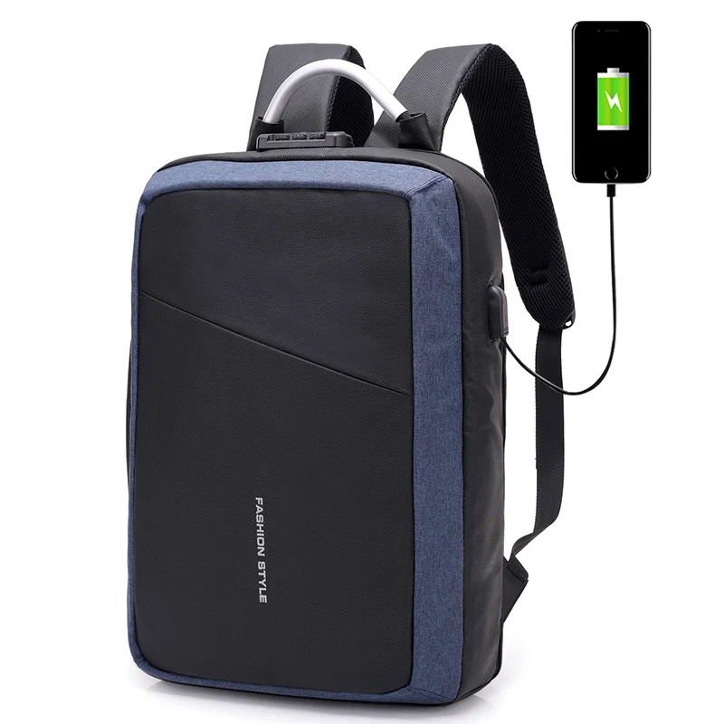 Многофункциональный usb рюкзак для ноутбука с защитой от кражи мужской