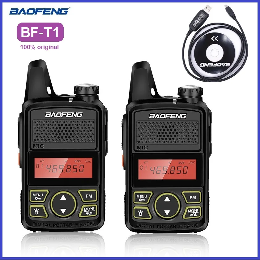 Портативная мини рация BAOFENG BF T1 Mini UHF детская двухсторонняя радиостанция
