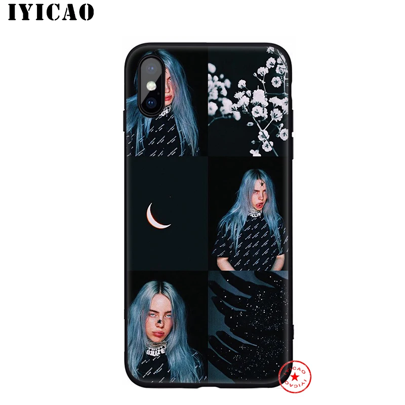 IYICAO Billie Eilish мягкий чехол для телефона iPhone 11 Pro XR X XS Max 6 6S 7 8 Plus 5 5S SE силиконовый TPU 7 Plus - Color: 4