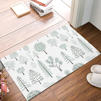 

Kitchen Mat Small Fresh Plant Tree Non-slip Door Mats Outdoor/indoor Home Living Room Bathroom Decorations Doormat