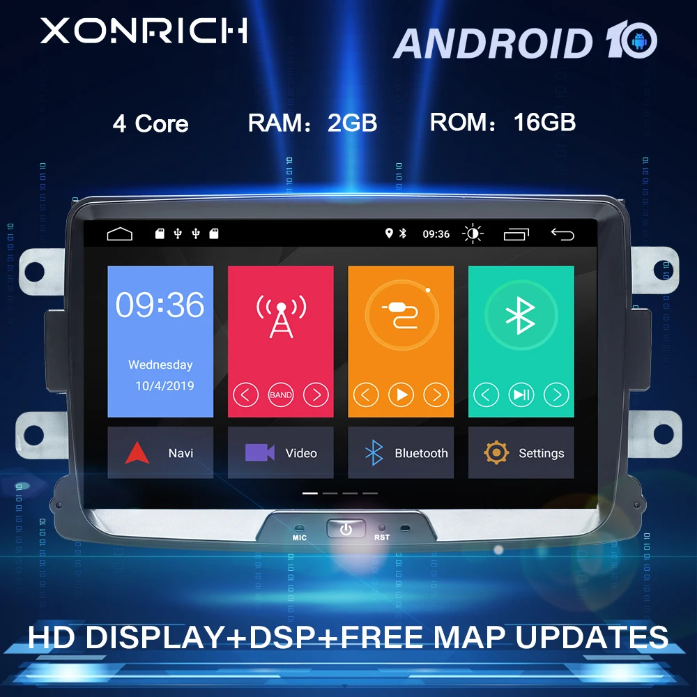 1 din android 10 Автомобильный мультимедийный gps навигатор для Dacia Lodgy Logan Duster Sandero Renault