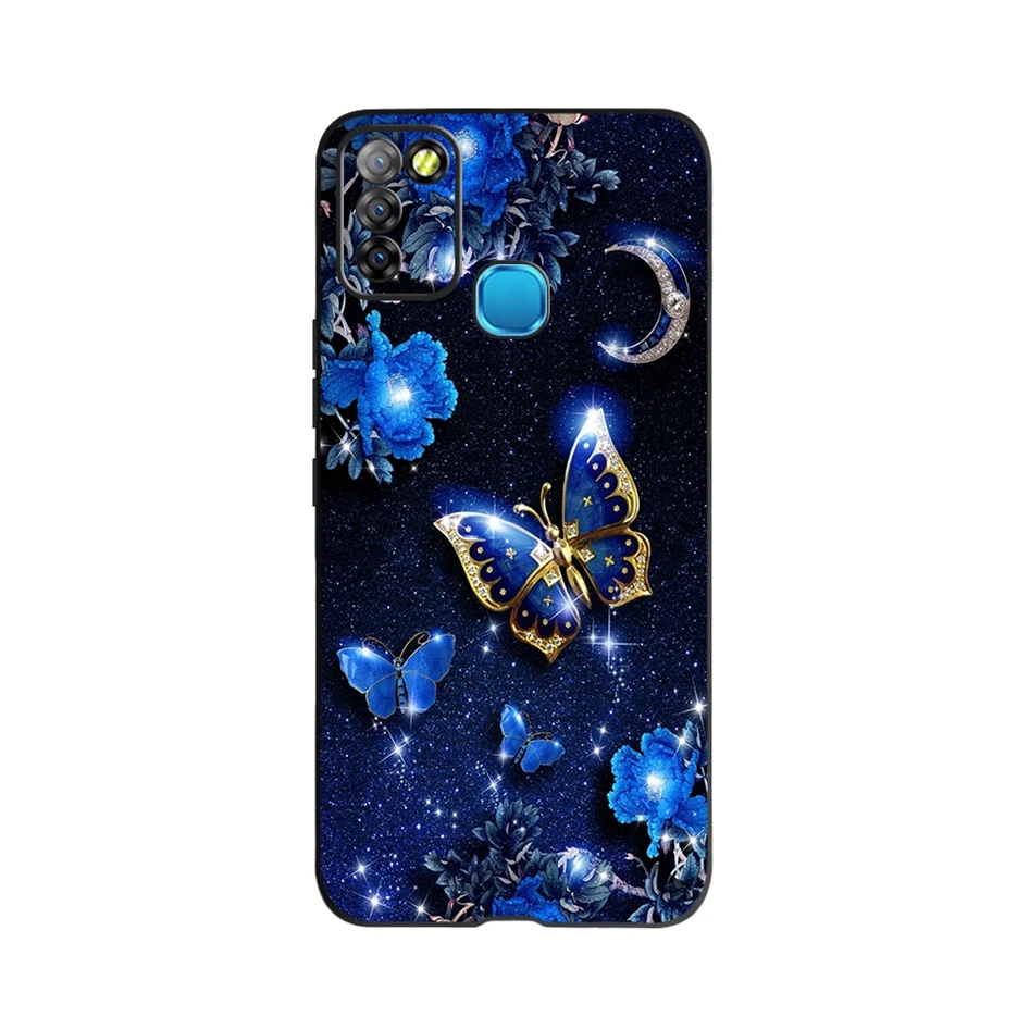 phone purse For Infinix Smart 5 Case X657 X657C Beautiful Flower Butterfly Soft Silicone Phone Cases For Infinix Smart 5 Smart5 Cover Fundas mobile flip cover