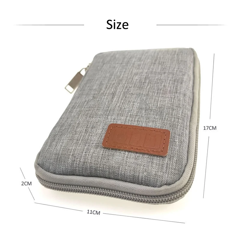 Soft Storage Organizer Bag Protection Carrying Game Case HDD Earphone MP3 MP4 Music Player Cable Phone Bank Card Zipper Pouch