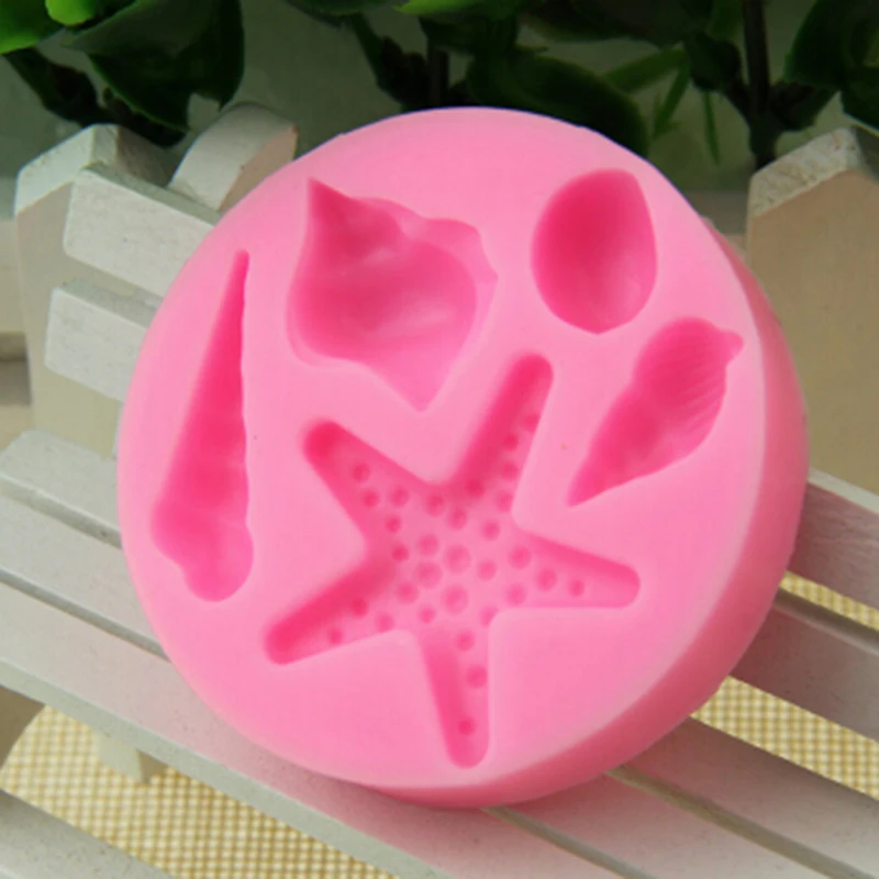 

3D Starfish Sea Shells Animal Silicone Mold Fondant Cake Decorating Tools Silicone Soap Mold Silicone Cake Mold