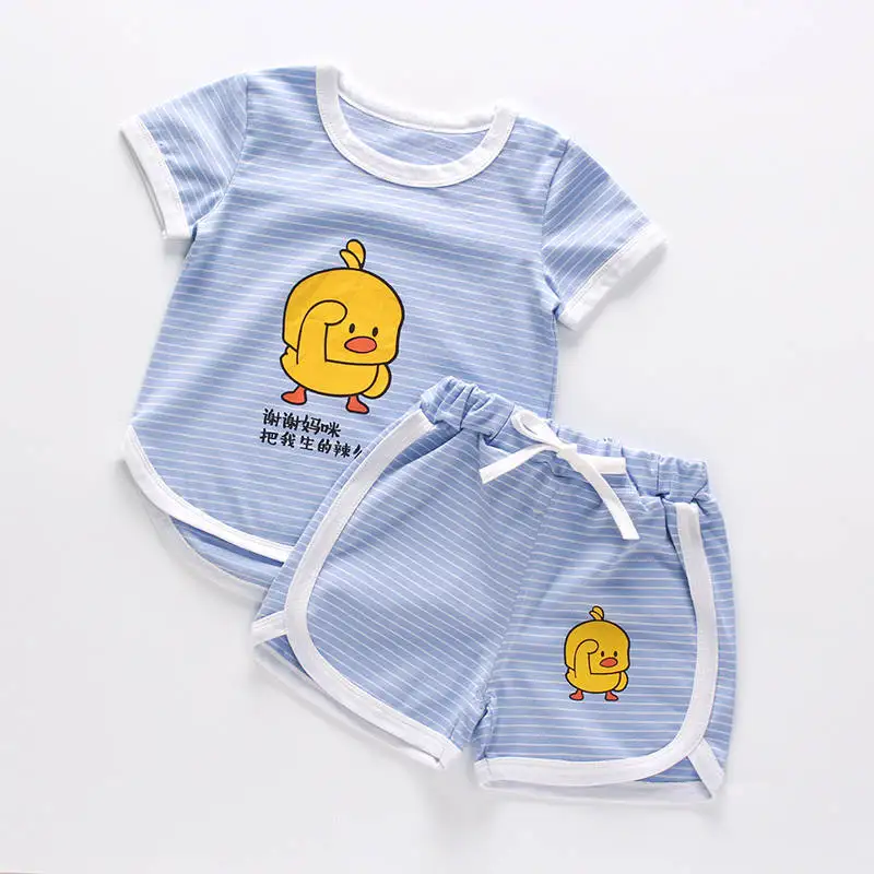 

CHILDREN'S Short-sleeved Clothes Set [0-8-Year-Old] BOY'S Korean-style Sports Set Baby Girls T-shirt Shorts Two-Piece Set Summer