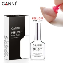 Canni nova chegada 18ml fácil descascar fora remover a base de água casaco magia unha arte manicure adequado para todos os tipos de cor uv gel polonês