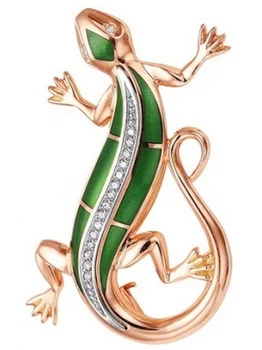 

Kabarovsky brooch with 17 diamonds in red gold
