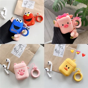 

New Cartoon Wireless Bluetooth Earphone Case For Apple AirPods Silicone Charging Headphones Cases For Airpods 2 Protective Cover