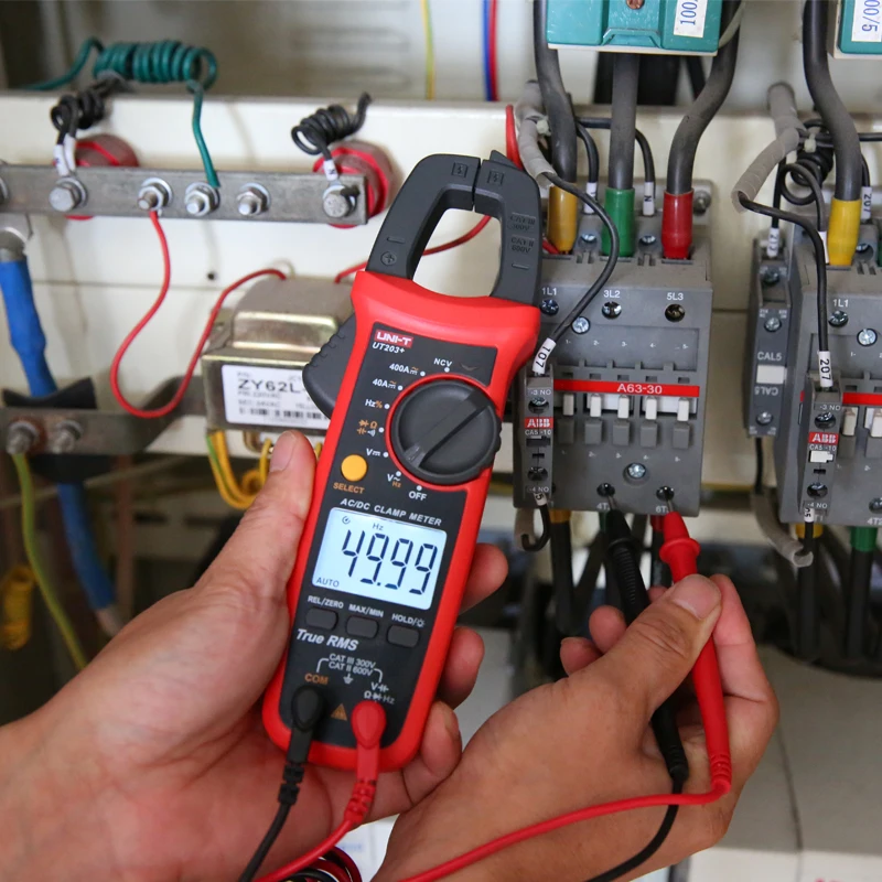 Multimetro digitale con pinza amperometrica, tester di tensione e