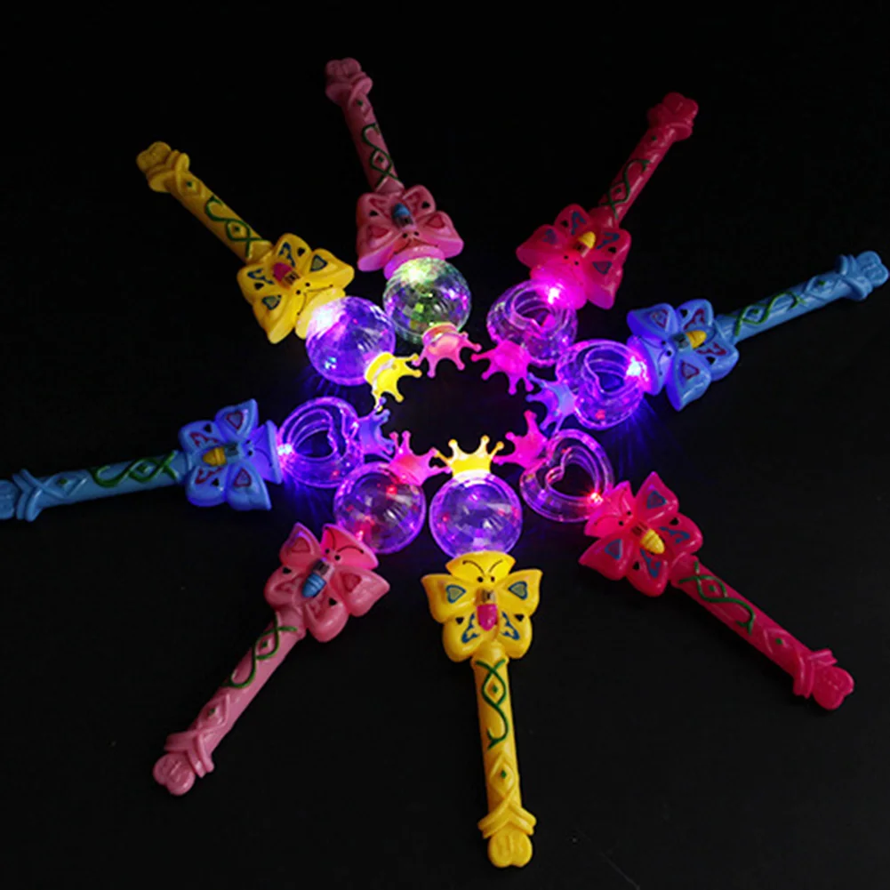 1 шт., светодиодный светящаяся палочка Kdis с мультяшной бабочкой, детские игрушки, вечерние принадлежности, реквизит для детей, развивающие игрушки для детей, подарок