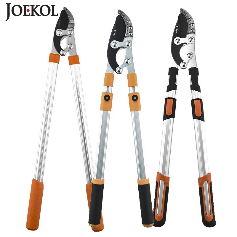 New Telescopic Long Length Scissor Hedge Anvil Shear Antislip Grip