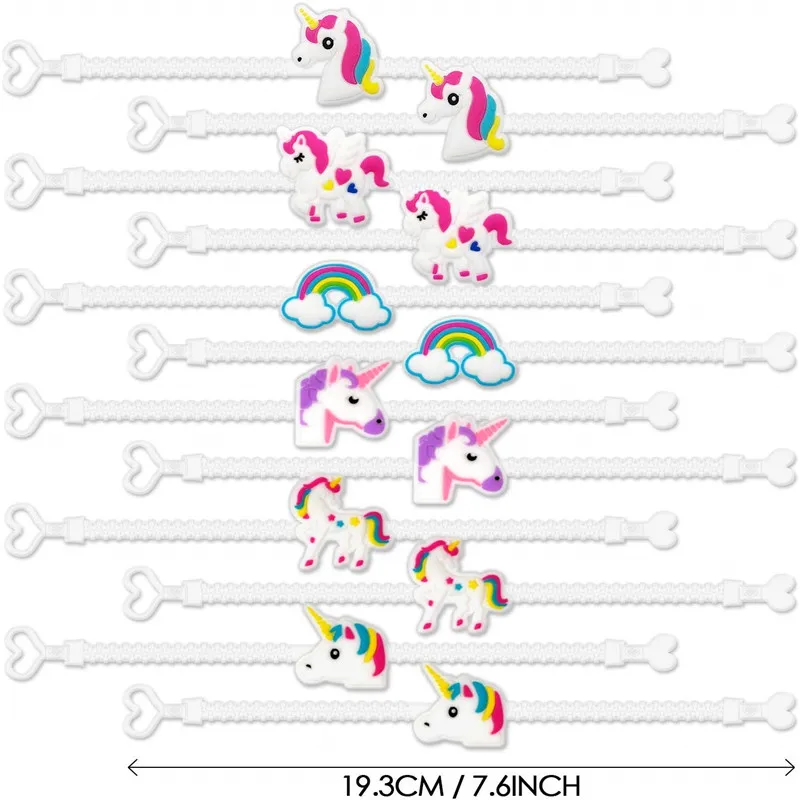 Вечерние наборы для детских сумок с единорогом, 40 шт., подарки для девочек, вечерние принадлежности, игрушки с единорогом, брелок, браслет, кольцо, временная татуировка для детей