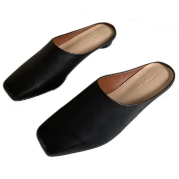 

2020 spring and autumn square head comfortable wild shoes