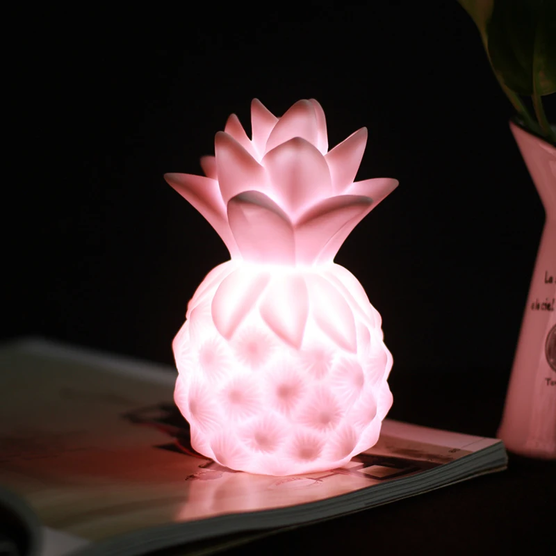 

Pineapple Led Night Light Cartoon Led Lamp Soft Silicone Toy Gift Christmas Table/Wedding Decoration Tropical Party Supplies
