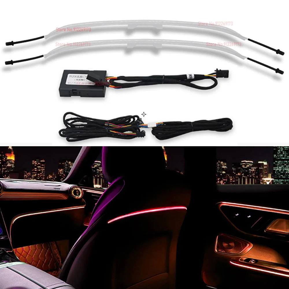 

64 Colours Seat back light For Mercedes Benz C GLC Class W205 X253 W206 Interior Decorate Ambient Light Modification Kit
