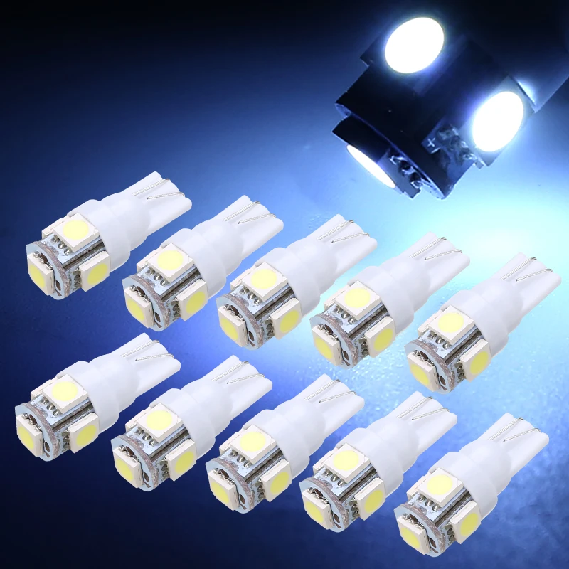 10 шт./лот 24 В 5SMD LED 5050 T10 194 147 W5W ширина лампа для чтения номерного знака резервная