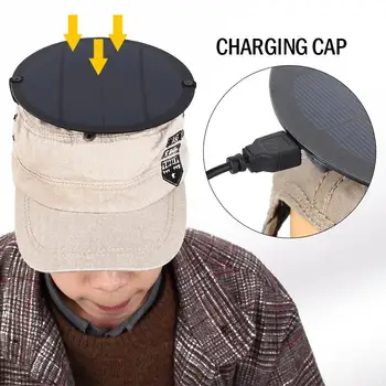 

Toys Part Mobile Charge Solar Cap Solar Panels Phone Charger 1000mA 5W 44-58cm Sunshade DIY Solar Charging Cap 5V Module Mini
